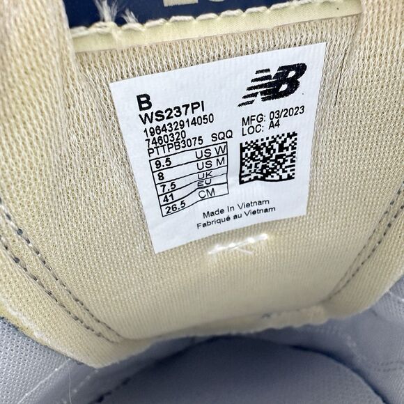 New Balance 237 Women's 9.5 Mens 8 Gray Blue Lifestyle Retro Running WS237PI - Picture 14 of 16